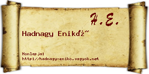 Hadnagy Enikő névjegykártya